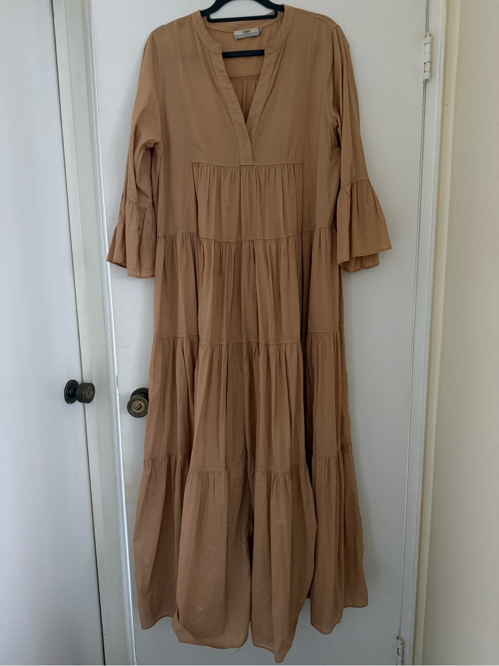 Devotion TWINS Camel Tiered Maxi Dress